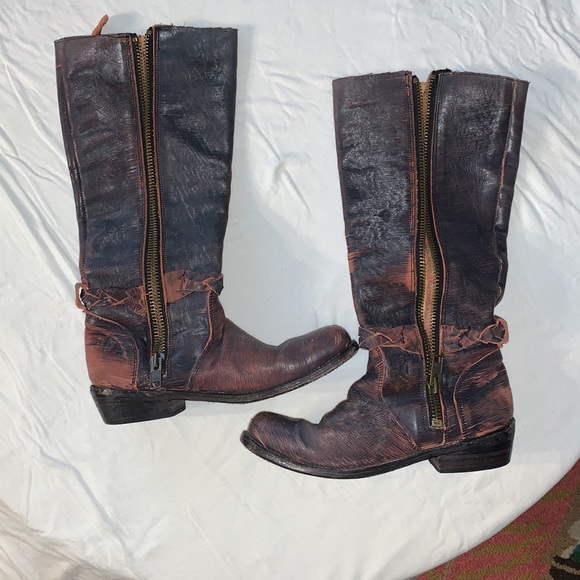 Bed Stu vintage weathered leather knee high boots - Picture 10 of 12